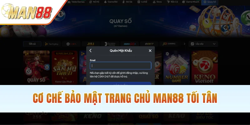 Cơ chế bảo mật trang chủ MAN88 tối tân